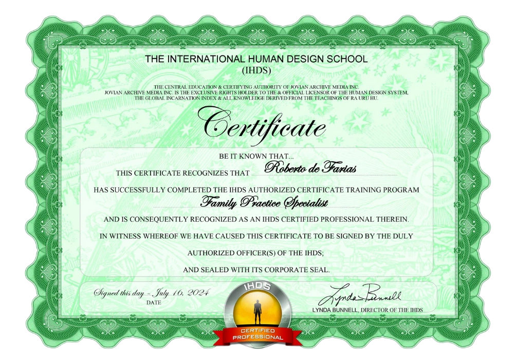Certificado IHDS — Analista de Familia Penta